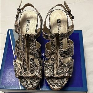 White Mountain Snakeskin Pattern Sandals